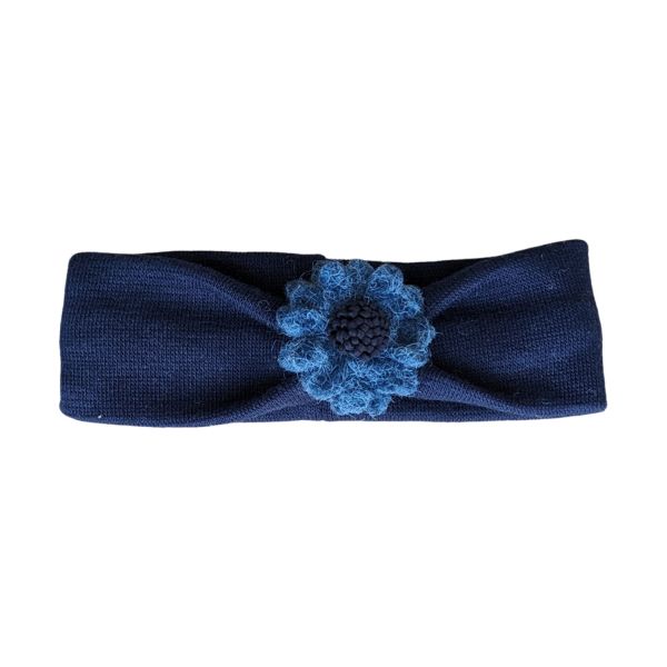 Ootje Kadootje Babyhaarband Vilten Bloem - Navy