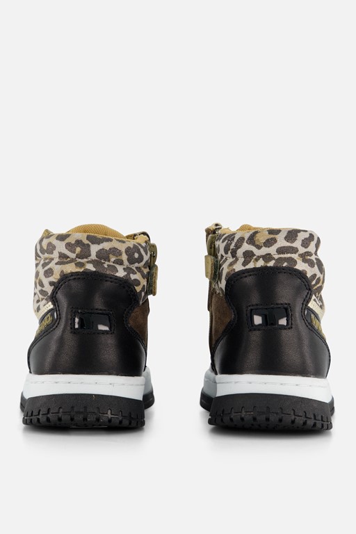 Vingino Maxime Mid Sneakers zwart Leer