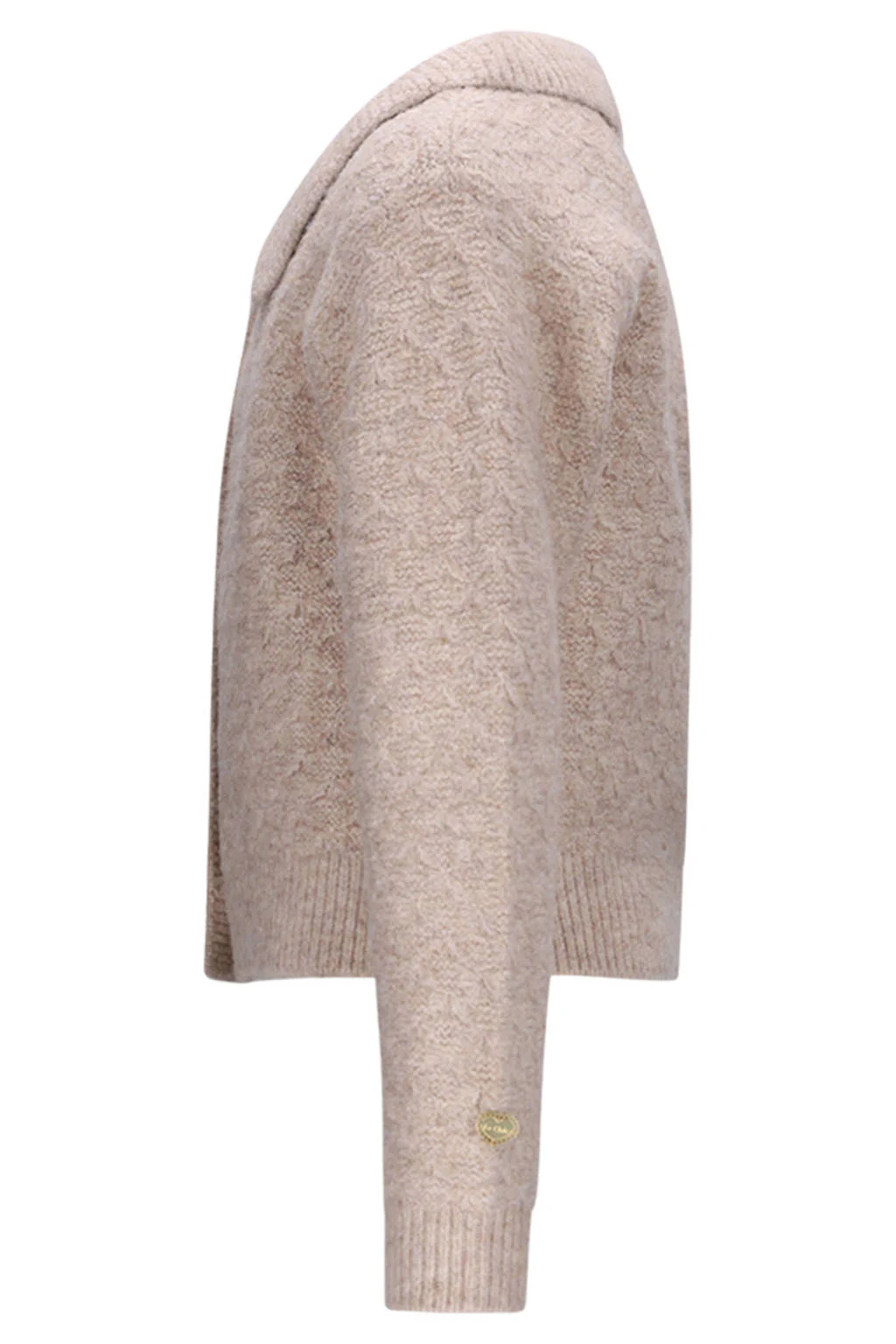 Le Chic cardigan lichtbruin gebreid