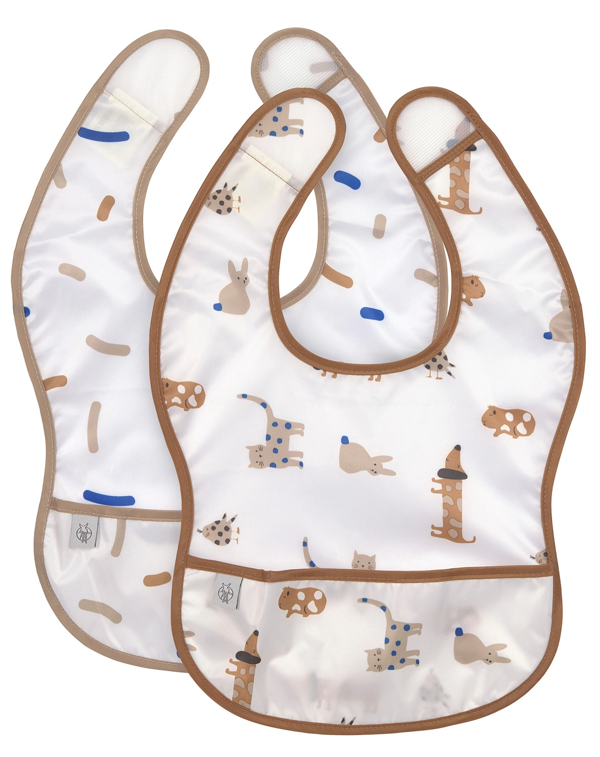 Lätzchen LITTLE MATEYS mit Auffangschale 2er Set in royal blue