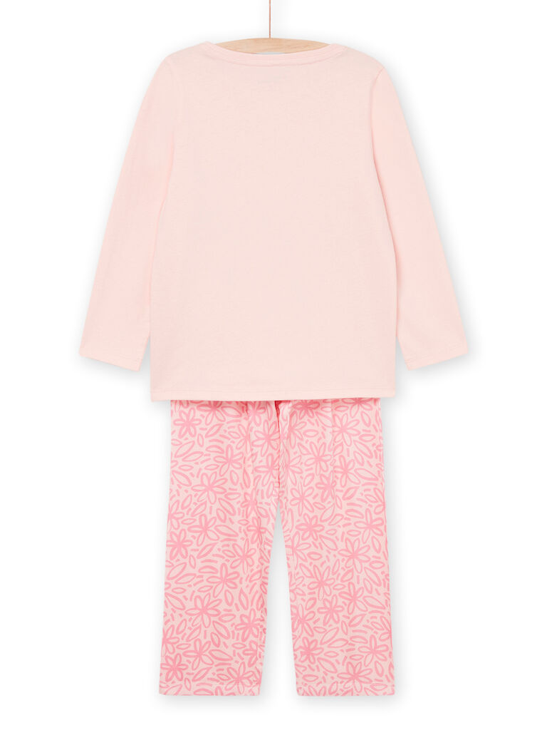 Pyjama à motif chats et imprimé fleurs