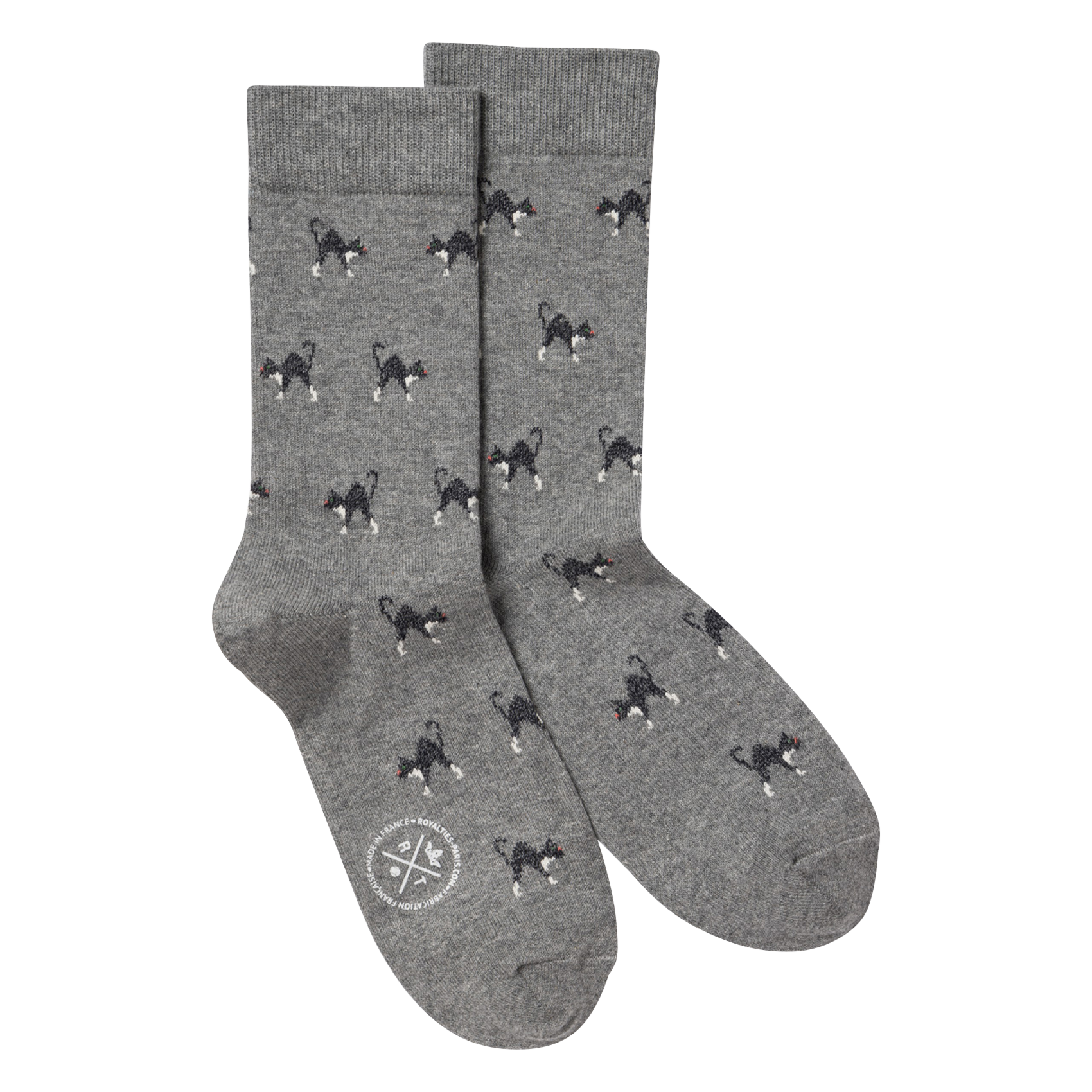 KOKO - Chaussettes à motif en coton mélangé | Gris