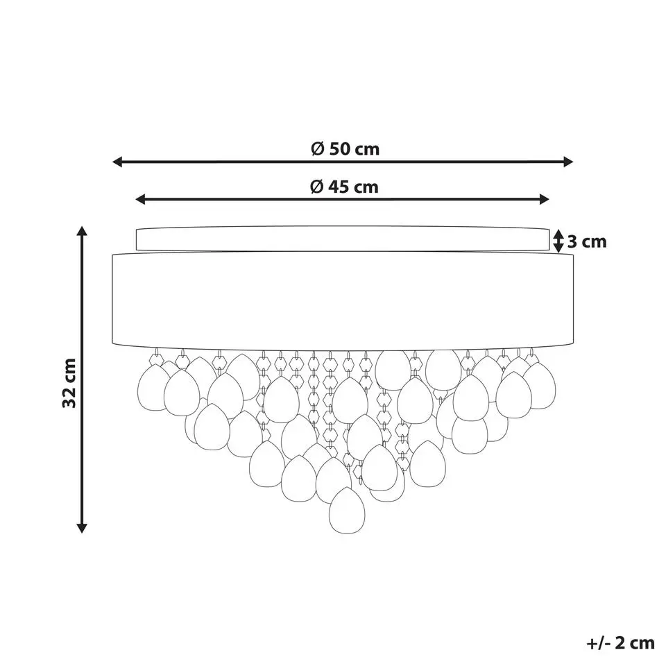CEDEIRA - Kroonluchter - Zilver - Ijzer