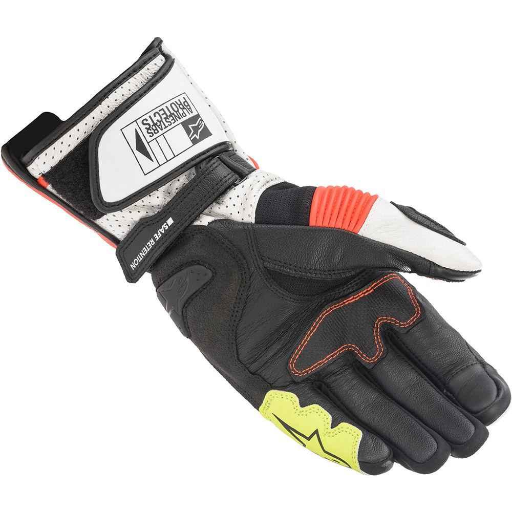 Alpinestars - Gants SP-2 V3 Blanc / Rouge fluo / Noir