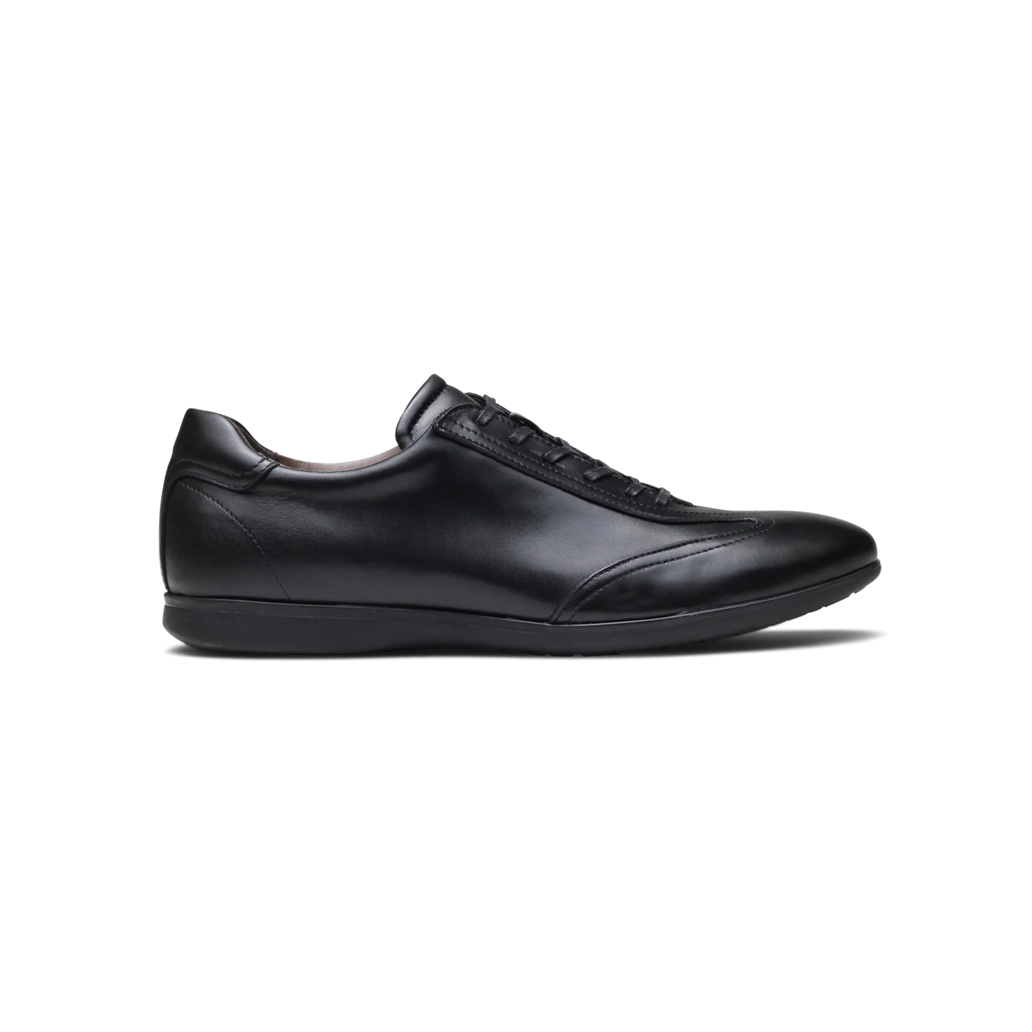 Kenny-Basket en cuir noir