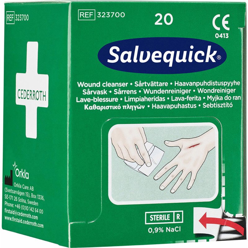 Lingette antiseptique pour plaies Salvequick Cederroth
