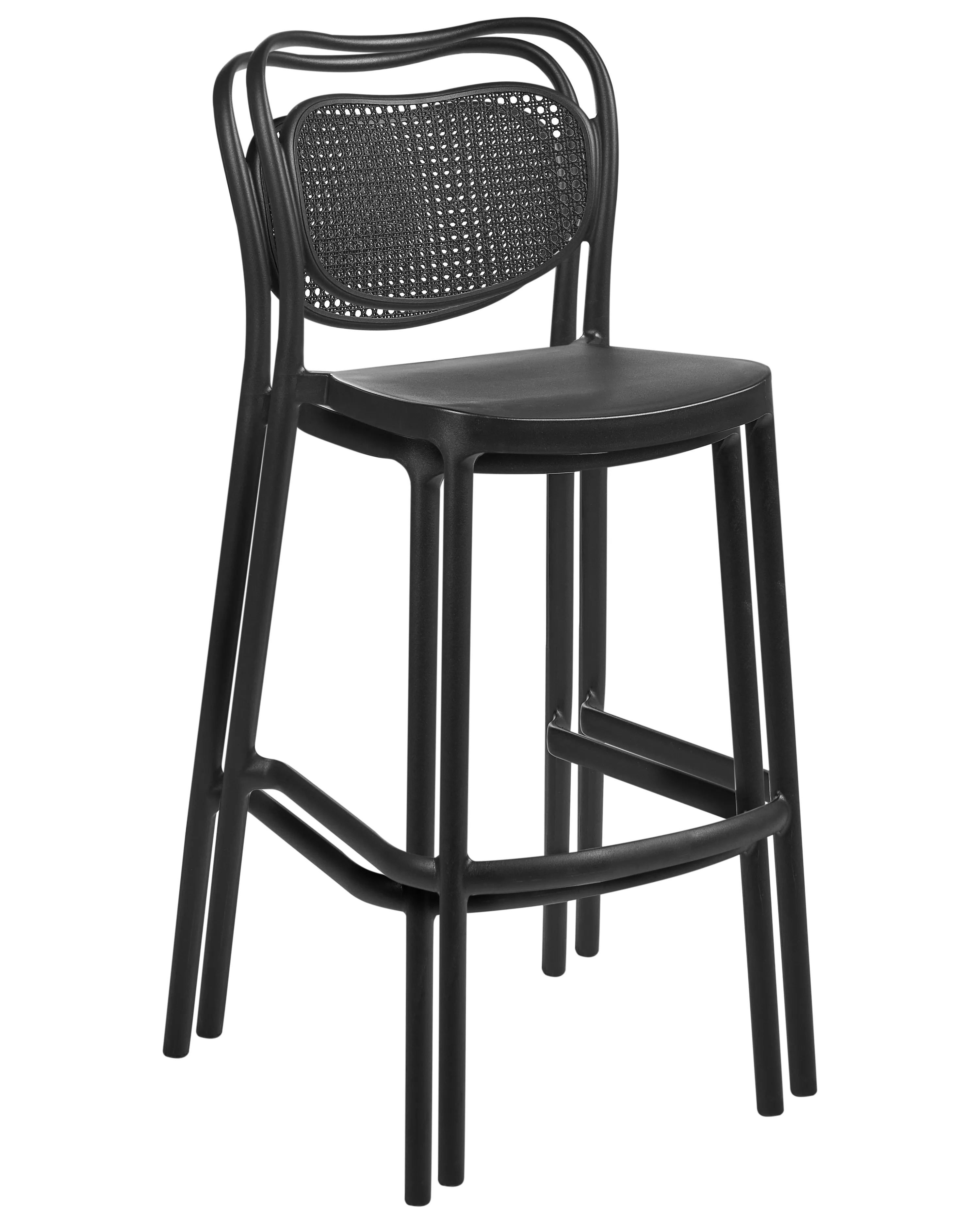 Set van 2 tuinbarkrukken CELLENO Zwart