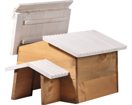 Egelvoederstation dobar 55 x 38 x 28 cm bruin wit