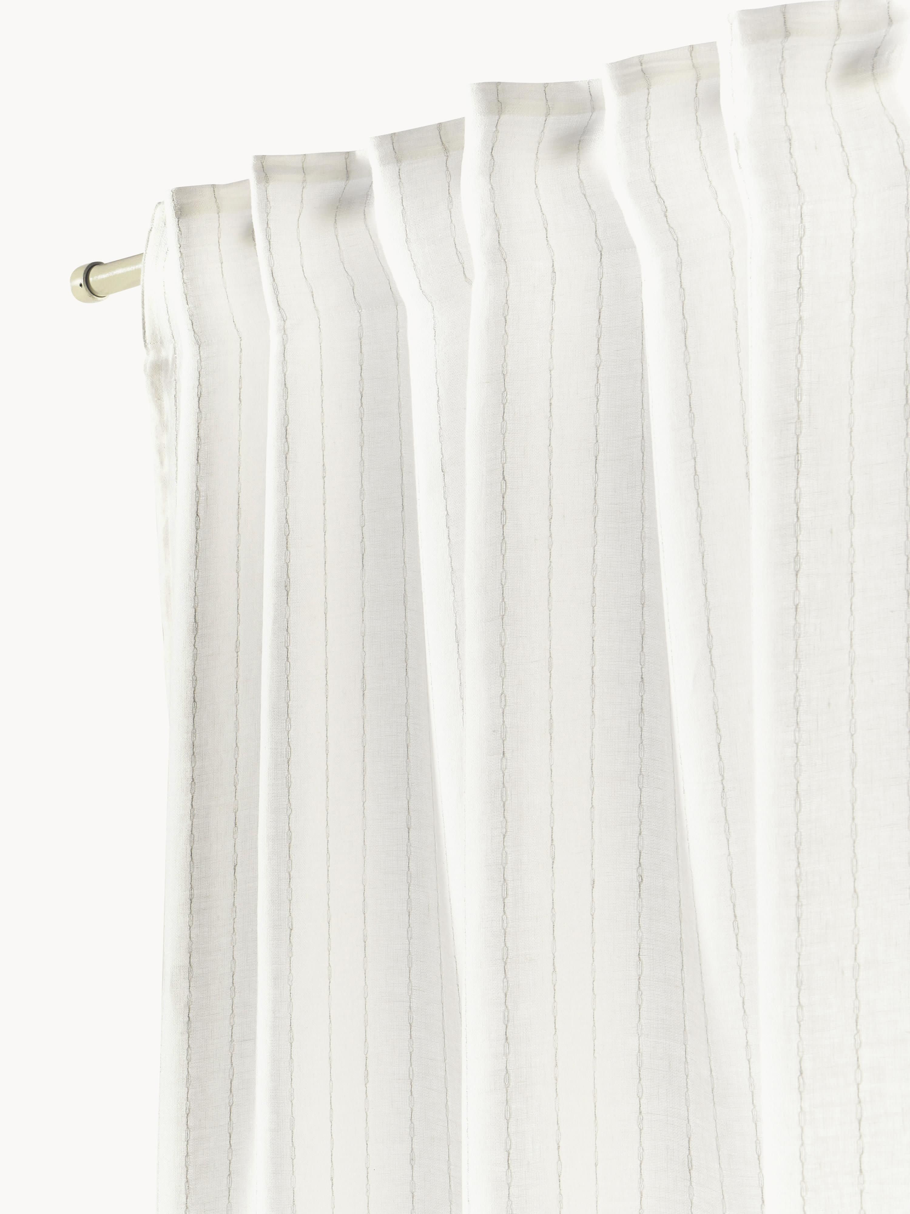 Transparante multi-band gordijnen Birch, 2-delig, B 130 cm