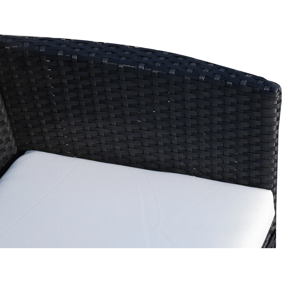 Outsunny Rattan-Sitzgruppe als 3-teiliges Set schwarz