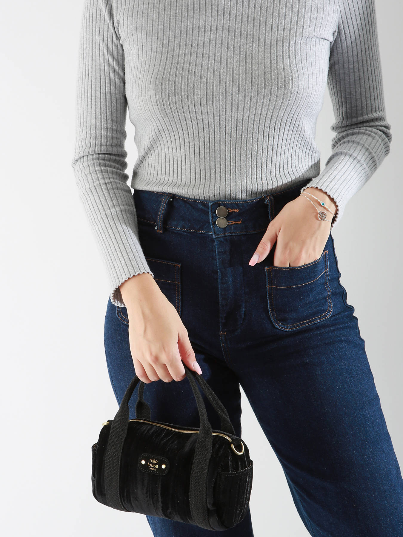 Sac bandoulire Vfr velours MILA LOUISE