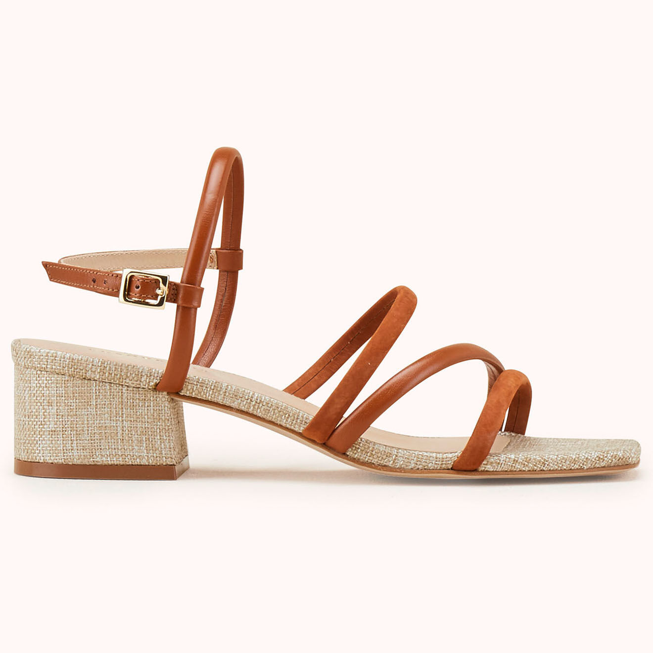 Cosmoparis Sandales en Cuir Zimini cognac - Talon 5 cm