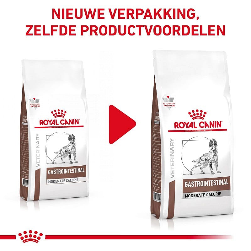 Royal Canin Hond Gastro Intestinal Moderate Calorie Dieetvoeding voor ondersteuning van de spijsvertering en een gezond gewicht van volwassen honden