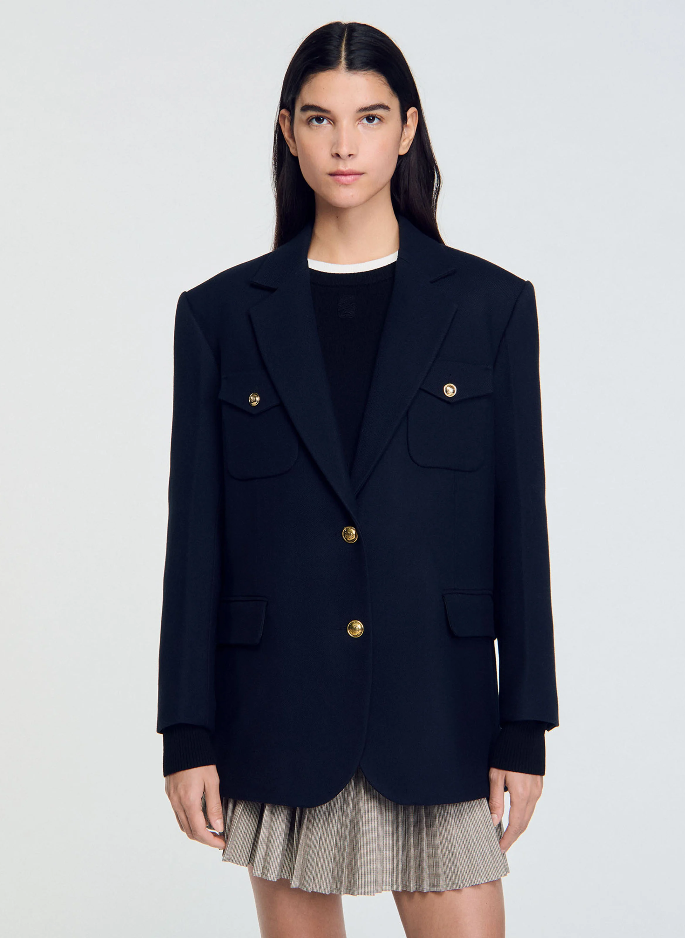 Veste de blazer oversize | Bleu