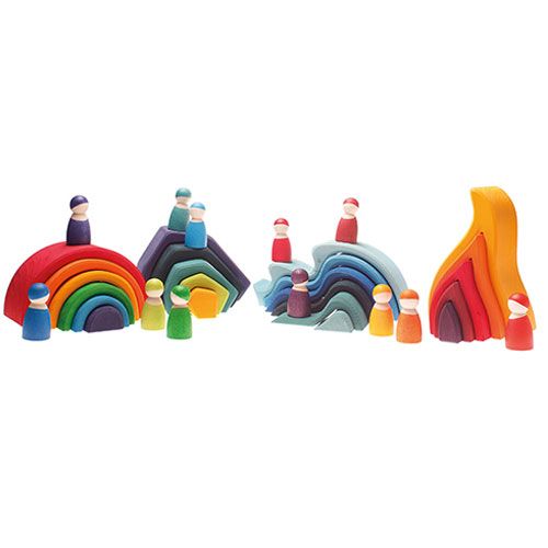 Grimm's popjes vrienden regenboog - 12 st