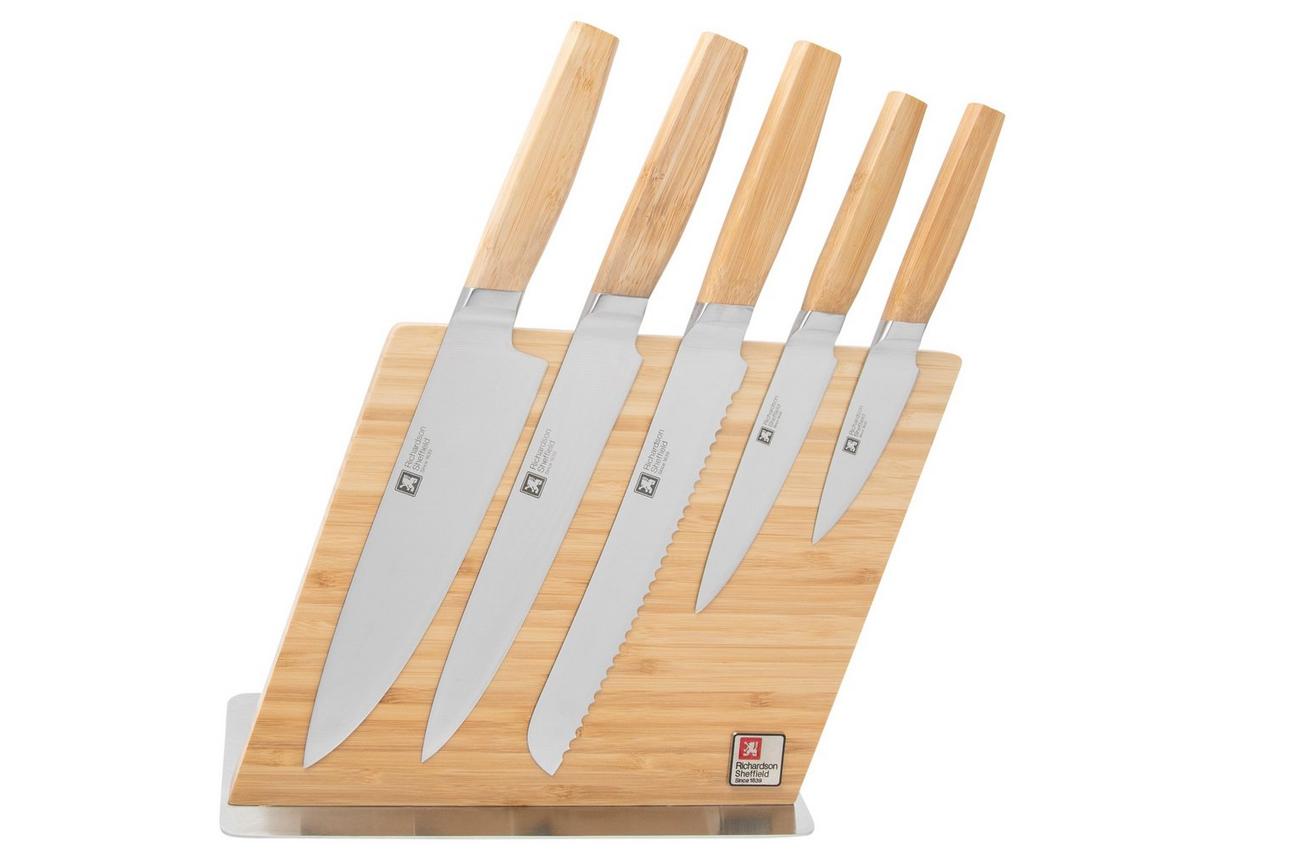 Richardson Sheffield Nomad bamboe 11111K514K20  5-delige messenset met magnetisch messenblok