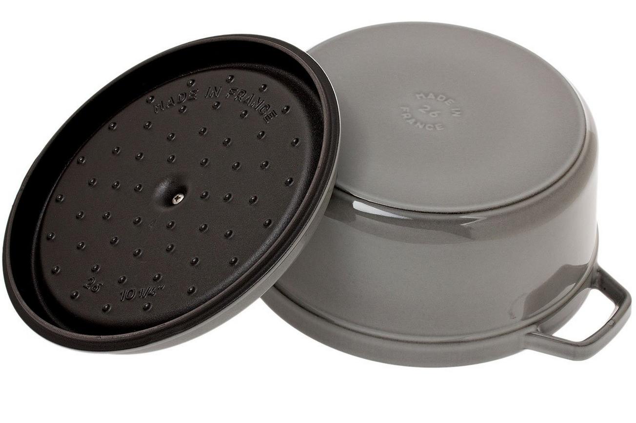 Staub braadpan - cocotte 26cm, 5,2L, grijs