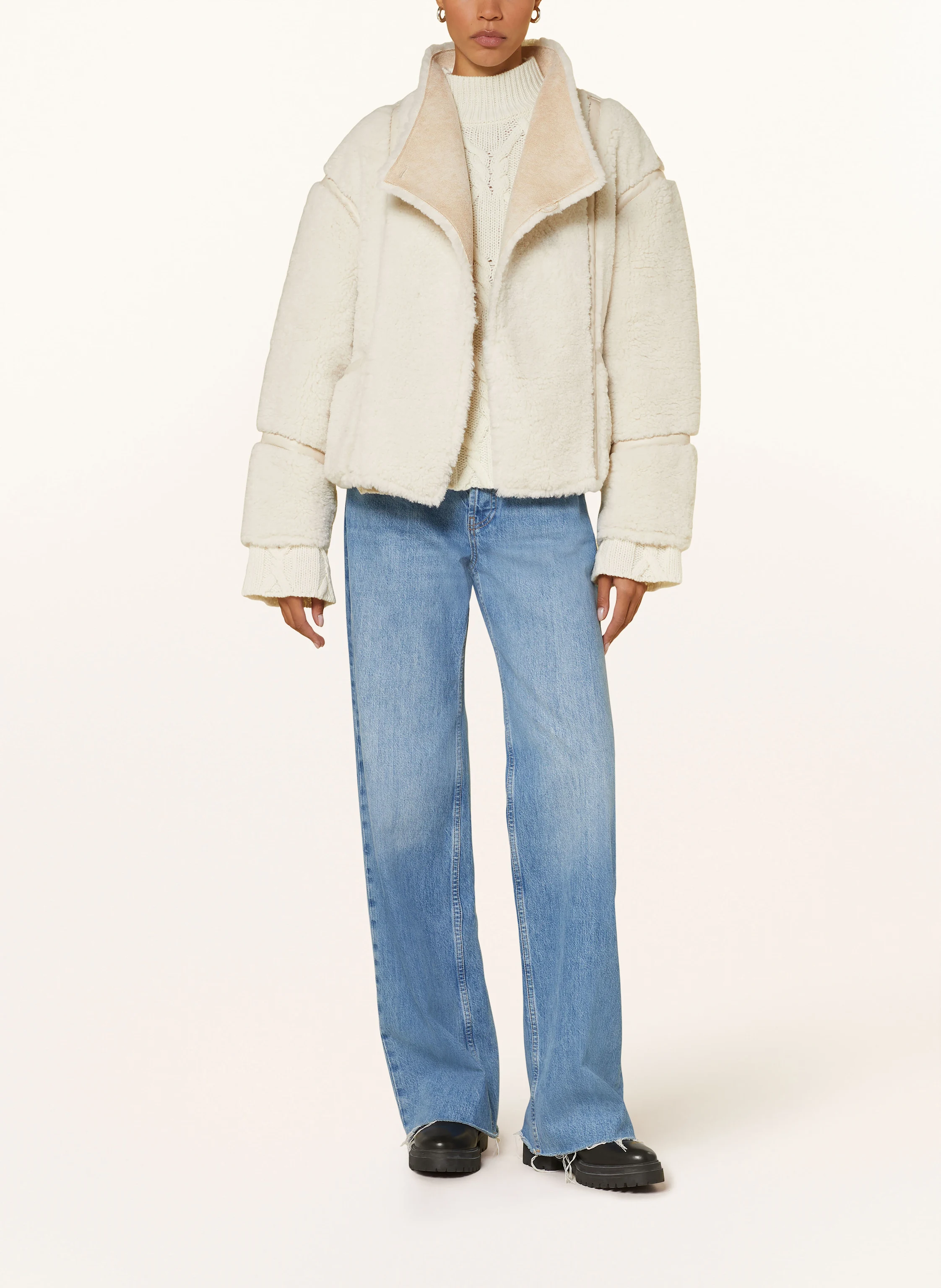 maje Teddyfell-Jacke