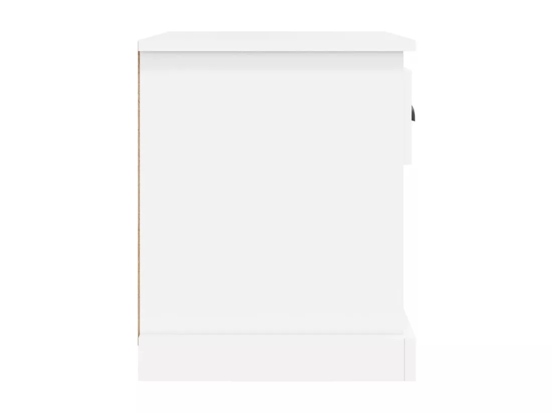 Tables de chevet 2 pièces blanc 39x39x47,5 cm bois d'ingénierie