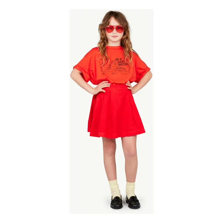 The Animals Observatory T-Shirt Rooster Oversize Fantôme | Rouge