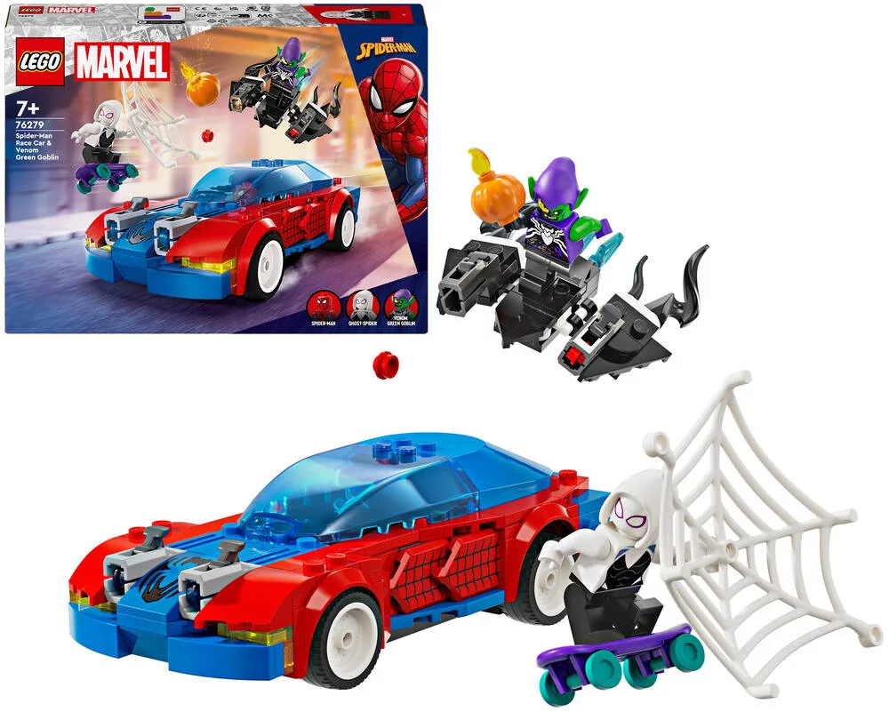 LEGO®MARVEL SUPER HEROES 76279 - LA VOITURE DE COURSE DE SPIDER MAN CONTRE LE BOUFFON VERT VENOMISE