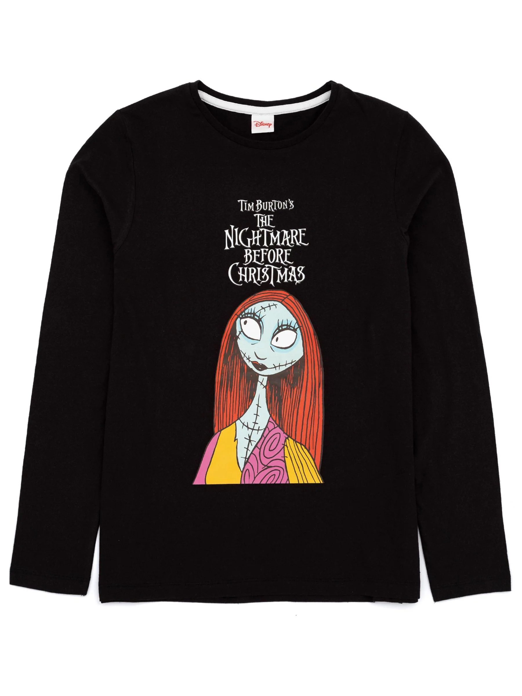 Zwart - Vanilla Underground Disney The Nightmare Before Christmas meerkleurige damespyjama met lange mouwen en pijpen van 100% katoen
