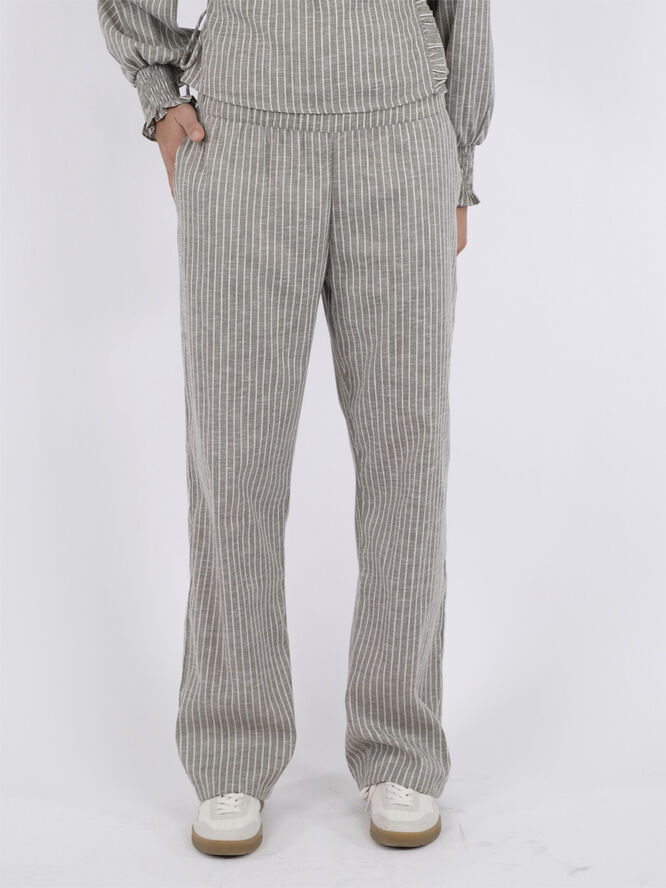 Neo Noir Astra Soft Stripe Pants Smoke green