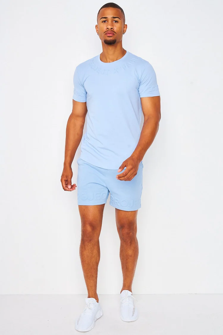 Short bleu gaufré / Project X - 2140170