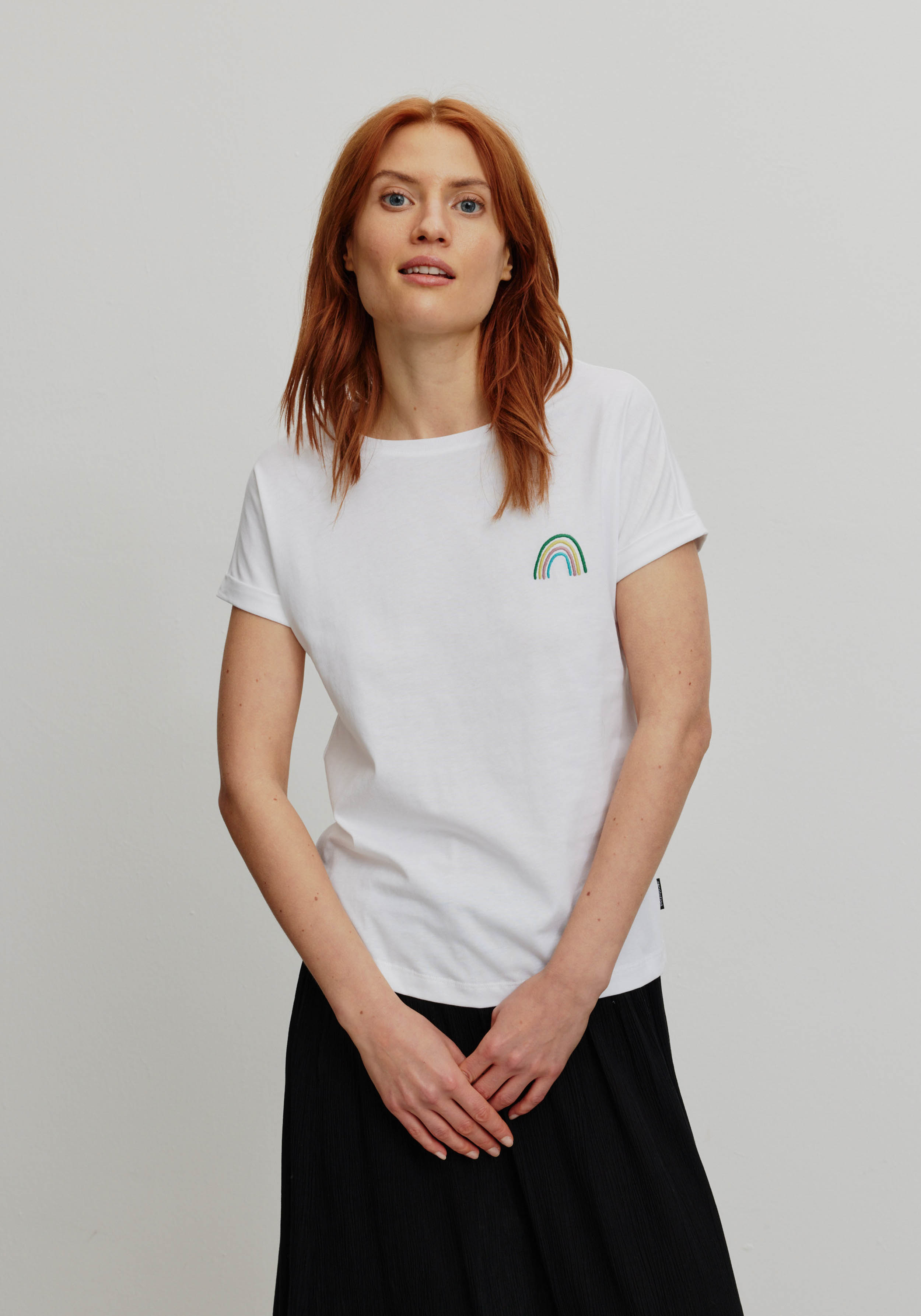 Recolution T-Shirt Cayenne Rainbow White