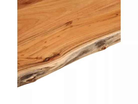 Table d'appoint 50x40x2,5cm bois massif acacia bordure assortie