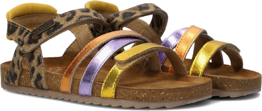 VINGINO leren sandalen bruin multi Leer Meerkleurig 25