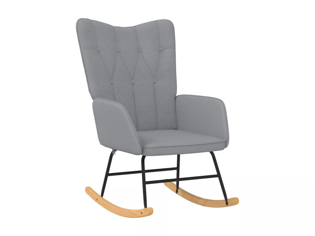 Chaise à bascule Gris clair Tissu