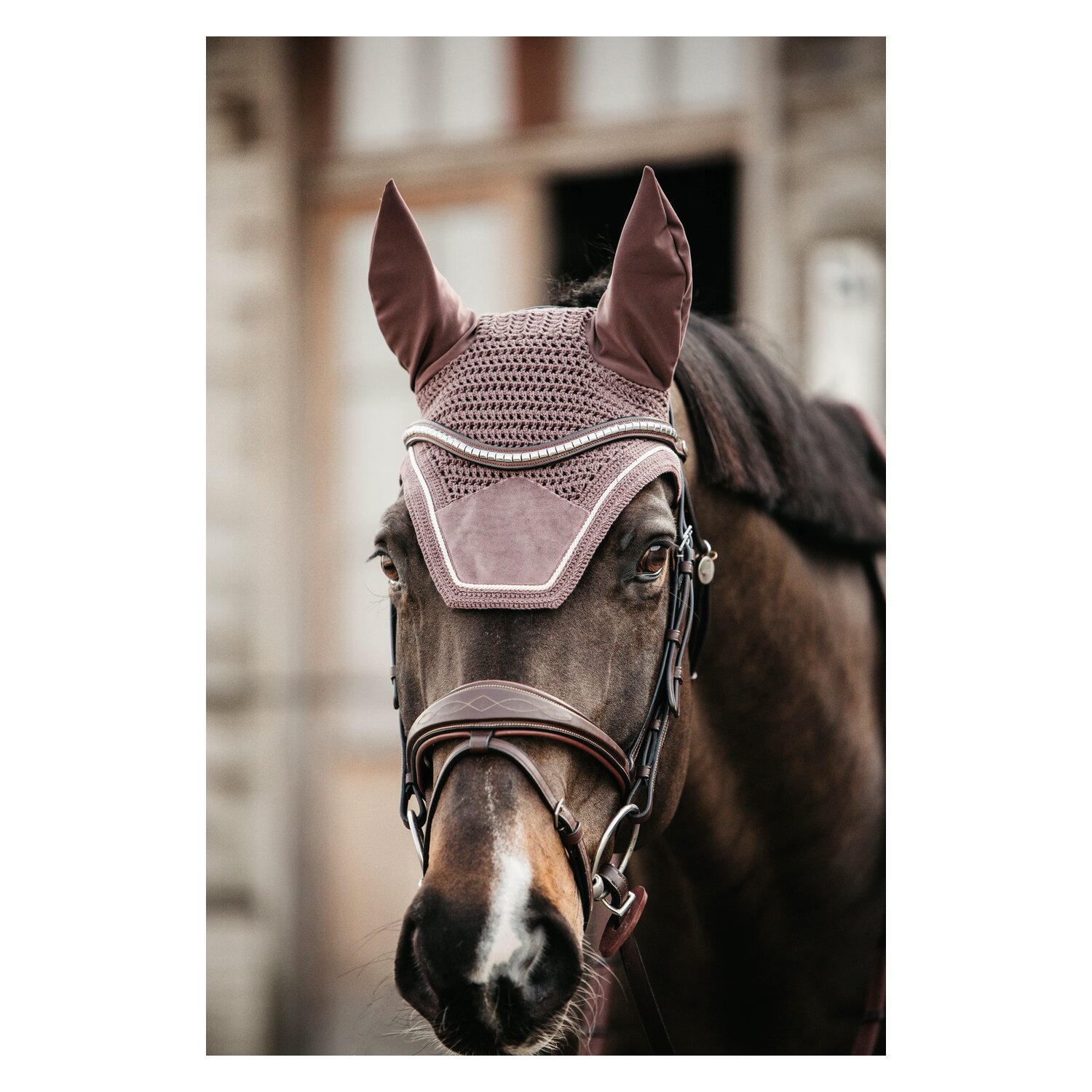KENTUCKY Fliegenhaube Wellington Velvet  - light purple - Warmblut
