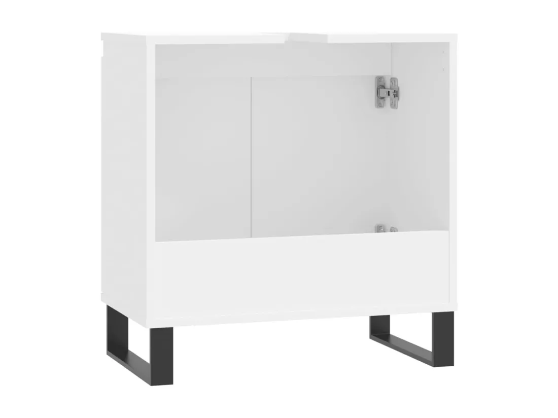 Armoire de salle de bain blanc 58x33x60 cm bois d'ingénierie