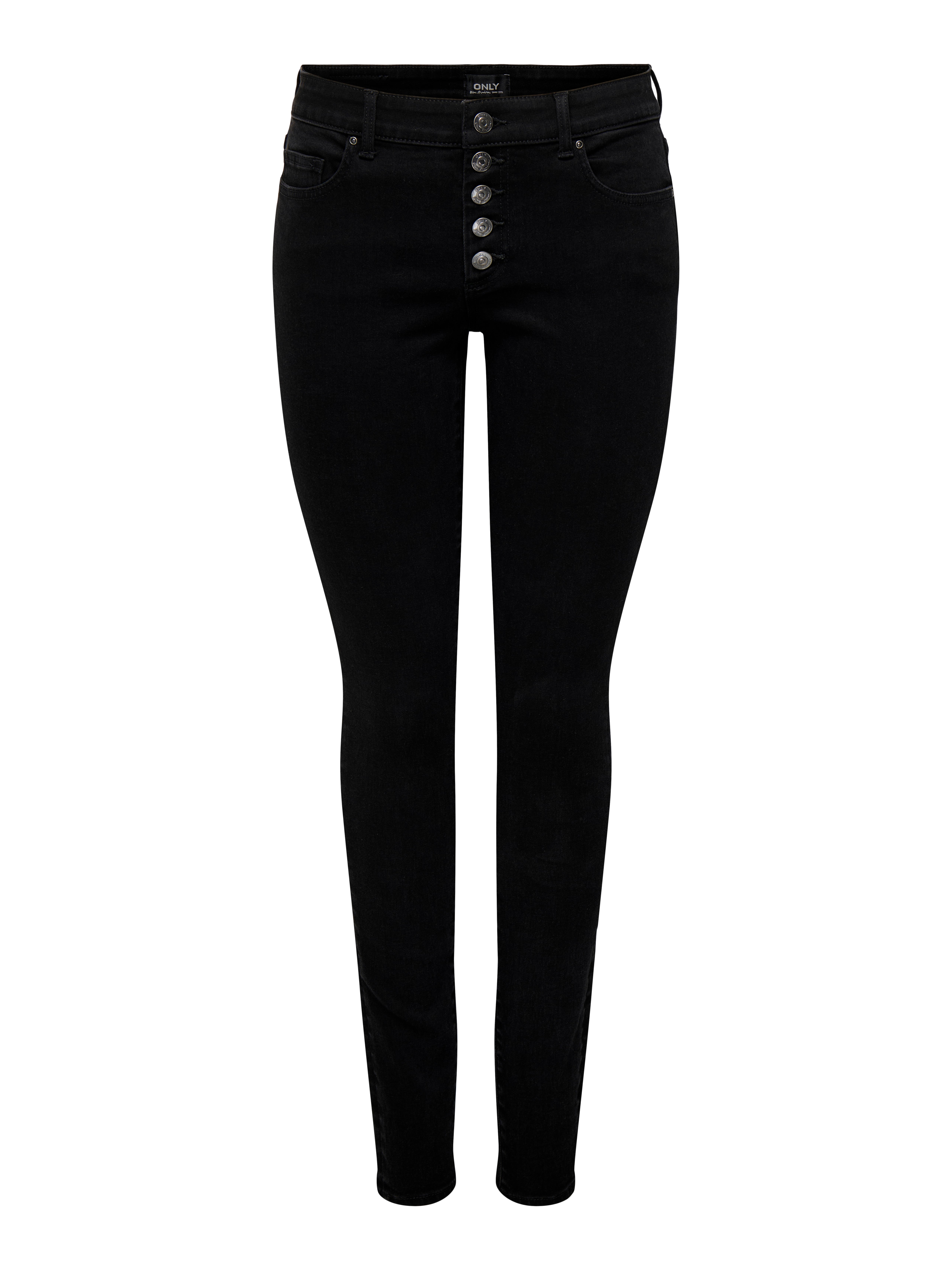 ONLHUSH Mittlere Taille Skinny Fit Jeans Washed Black