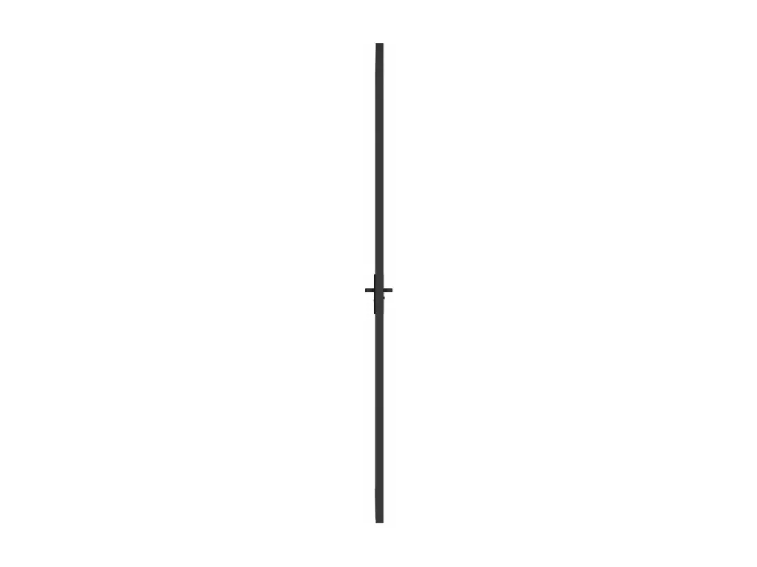 Porte intérieure 83x201,5 cm Noir Verre mat et aluminium