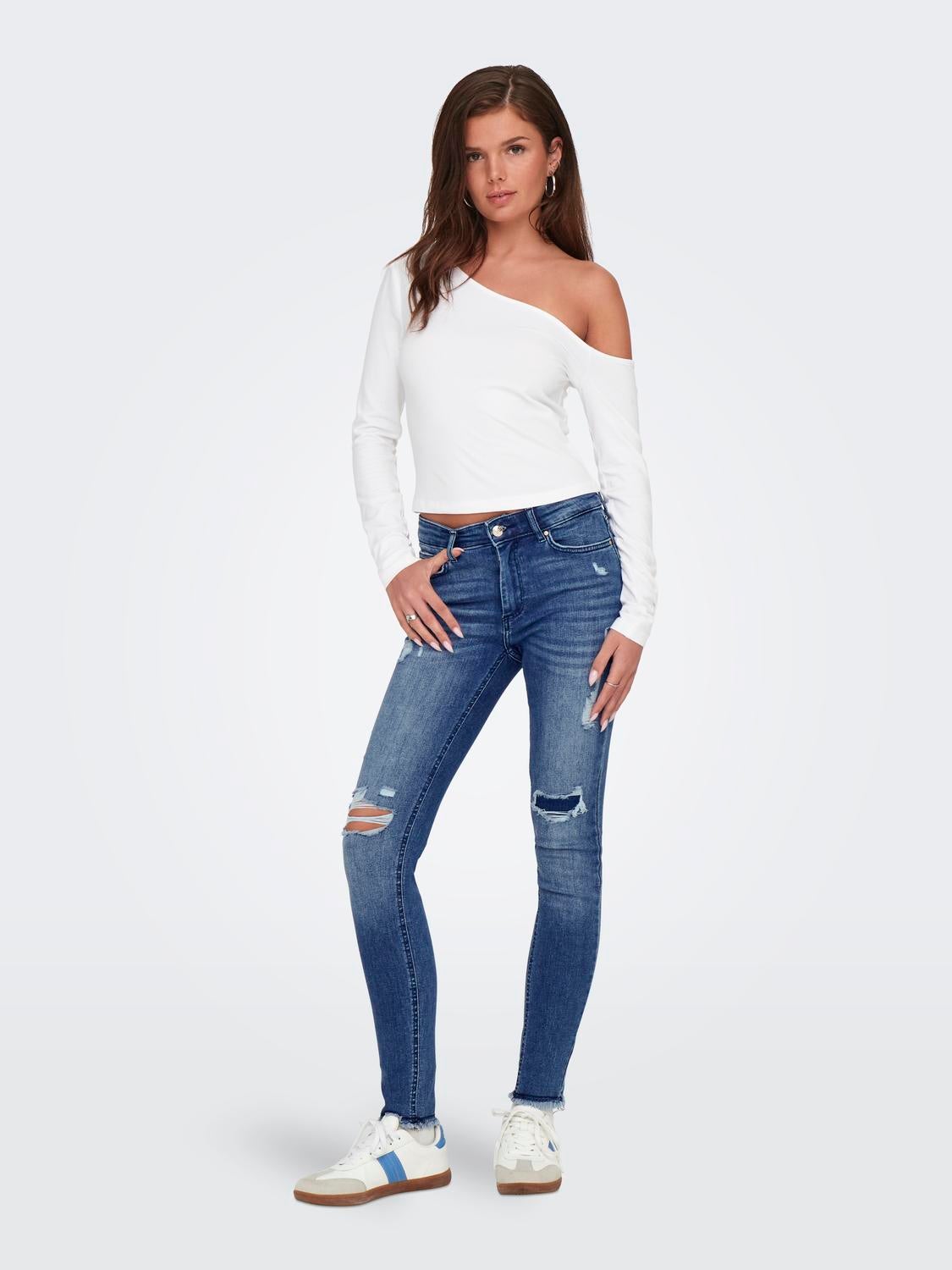 ONLBLUSH Mittlere Taille Skinny Fit Jeans Medium Blue Denim