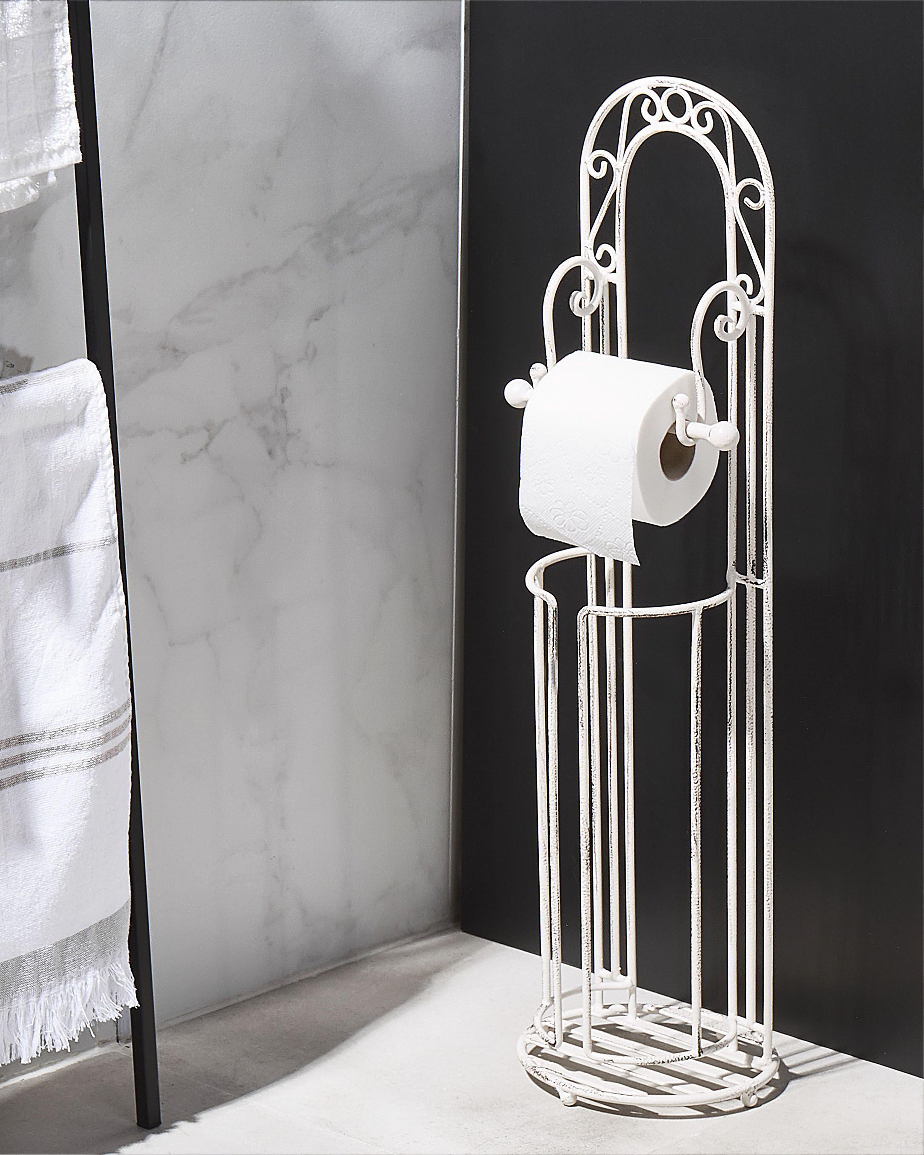 Toiletrol- en toiletborstelhouder TEMUCO Metaal Wit