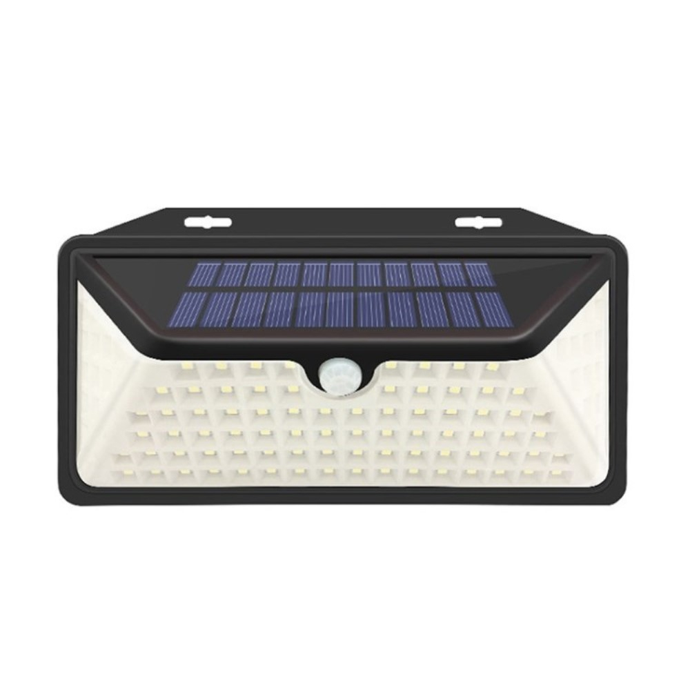 102 LED's Solar Outdoor Lampe Garten Wandleuchte Aussen Beleuchtung mit Infrarot Sensor (IP65) - Schwarz