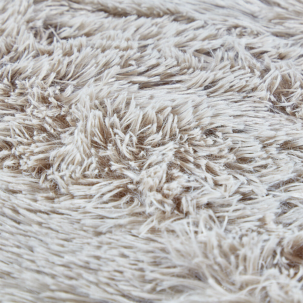 Tapis rectangulaire fourrure Shaggy taupe