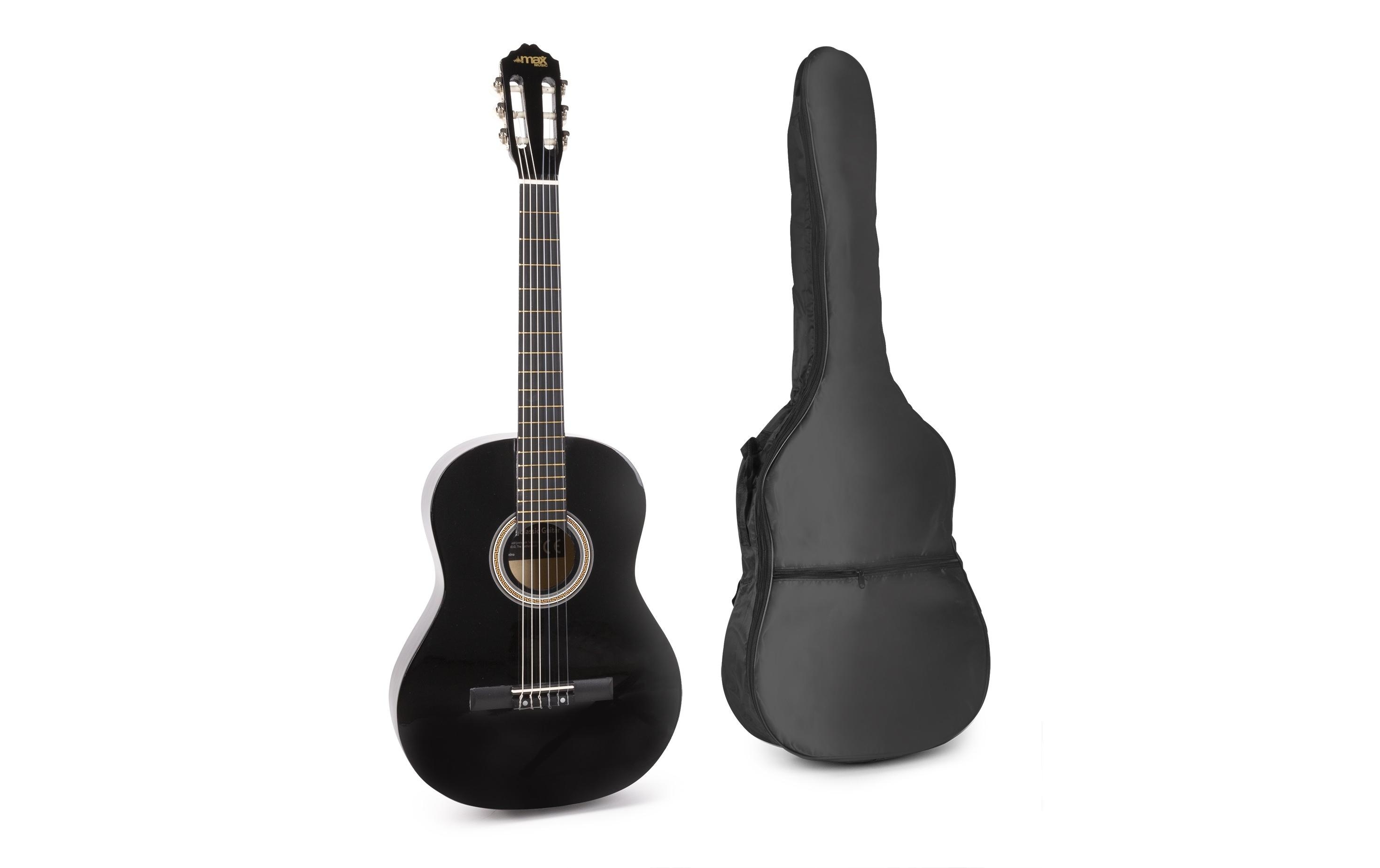 Akustikgitarre SoloArt Set SchwarzKlassische Gitarre mit Zubehör