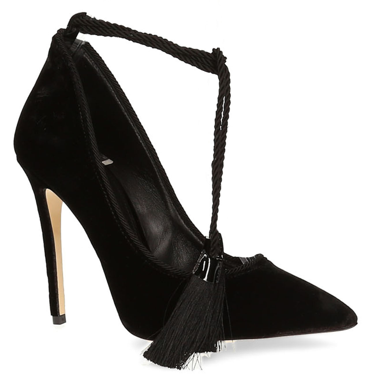 Aleksander Siradekian Escarpins en Velours de Cuir noirs - Talon 11 cm