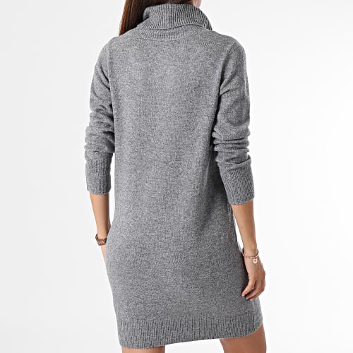Robe Pull Col Roulé Femme Mila P206W Beige Chiné