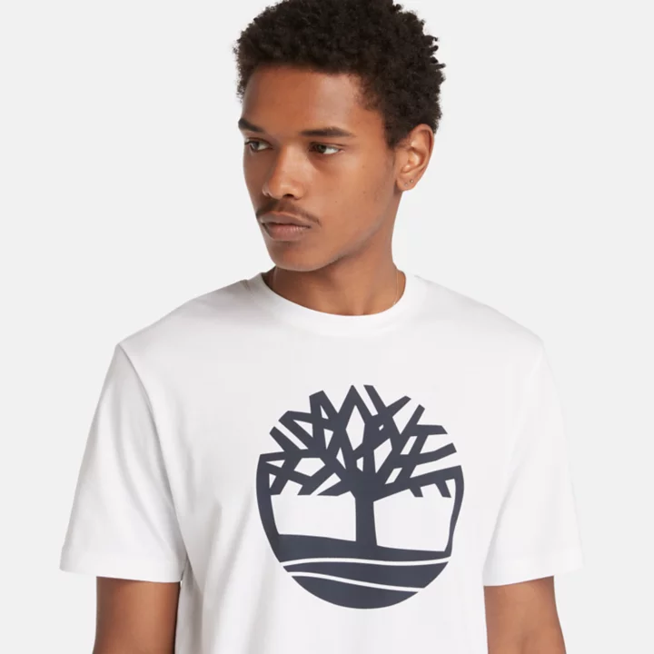 T-shirt Kennebec River Tree à logo pour homme en blanc