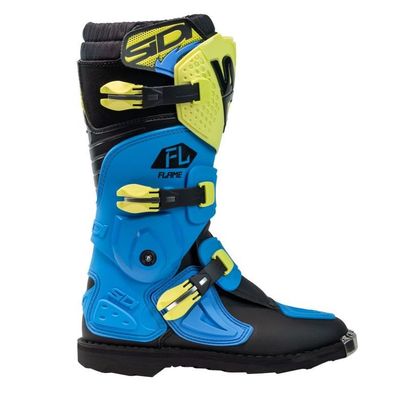 Bottes cross Sidi FLAME - ENFANT - Bleu / Jaune