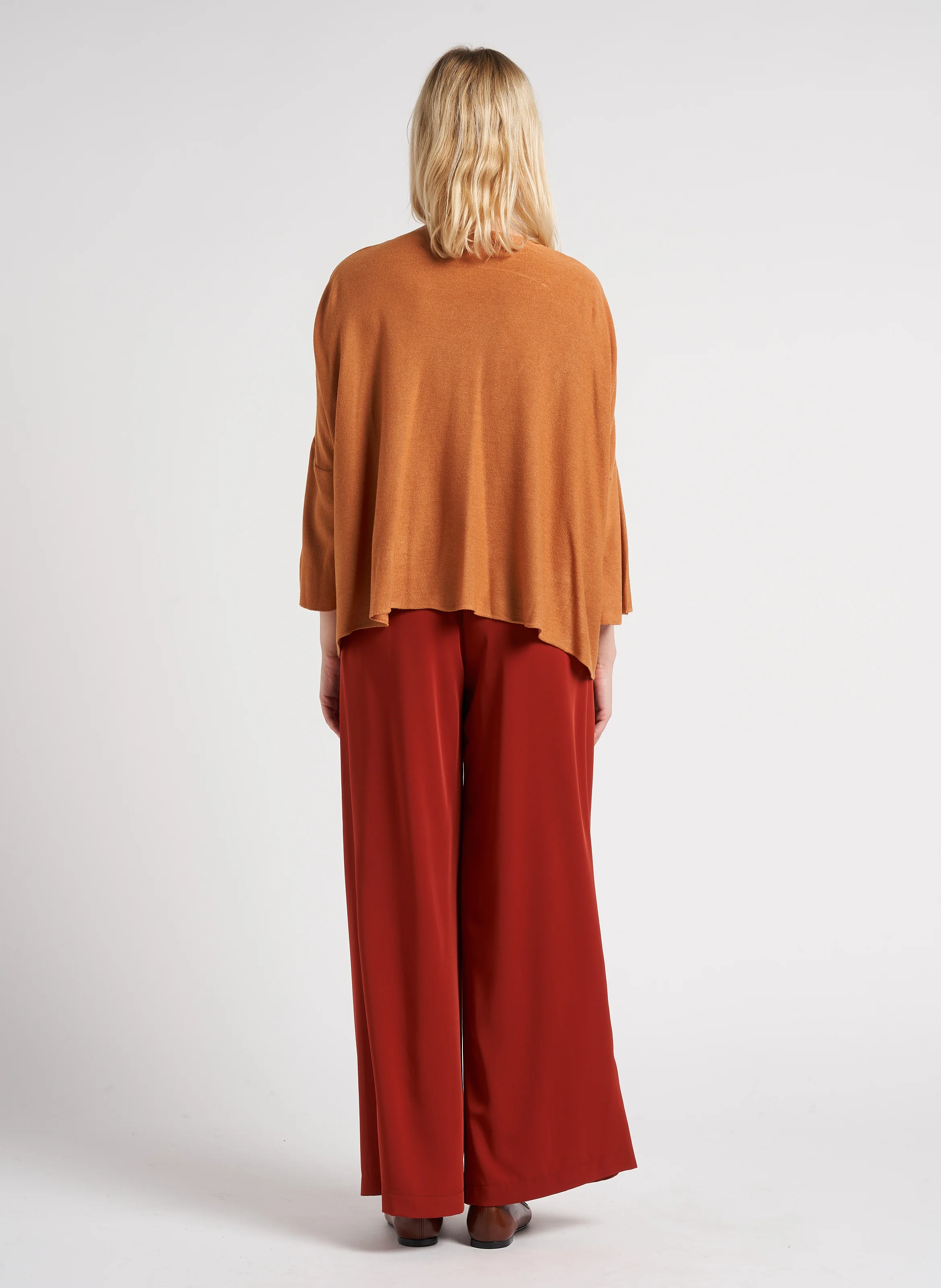 Pull col V oversize | Marron