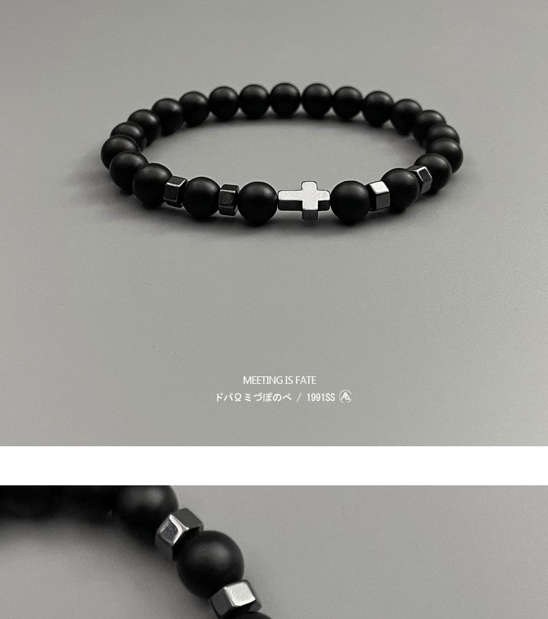 Elnge - Kruis Edelsteen Kralen Armband