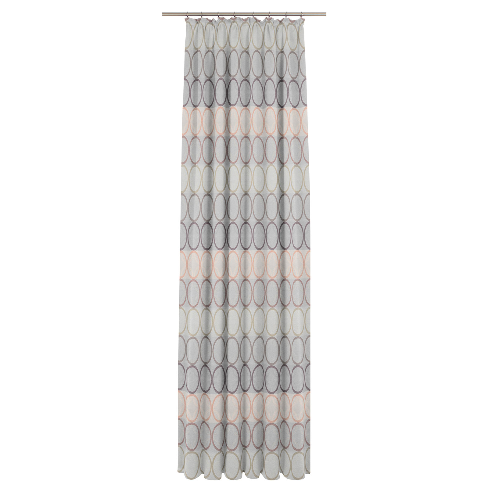 Einzelschal mit Kräuselband ZIRBELLO - rosé-lila - 145x132 cm
