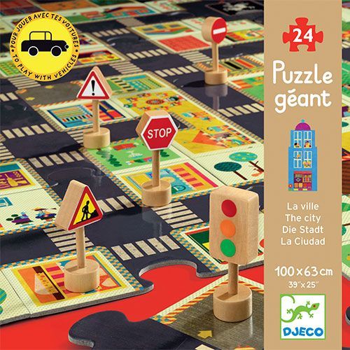 Djeco vloerpuzzel de grote stad (24st) DJ07161