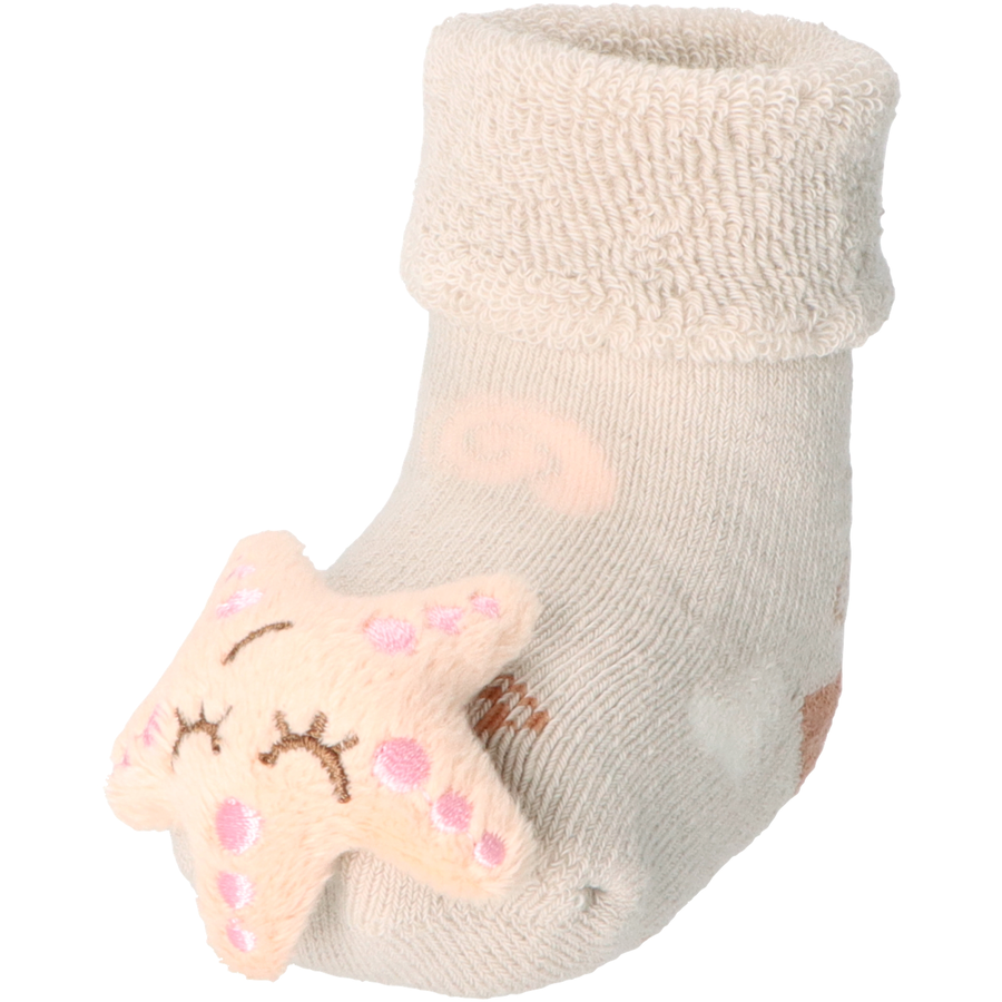 Sterntaler Baby-Rasselsöckchen Maritim beige
